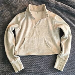 Hailey cropped half zip pullover